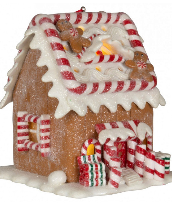 Χριστουγεννιάτικο φωτιζόμενο σπιτάκι Gingerbread