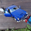 Easter candle with Aston Martin car