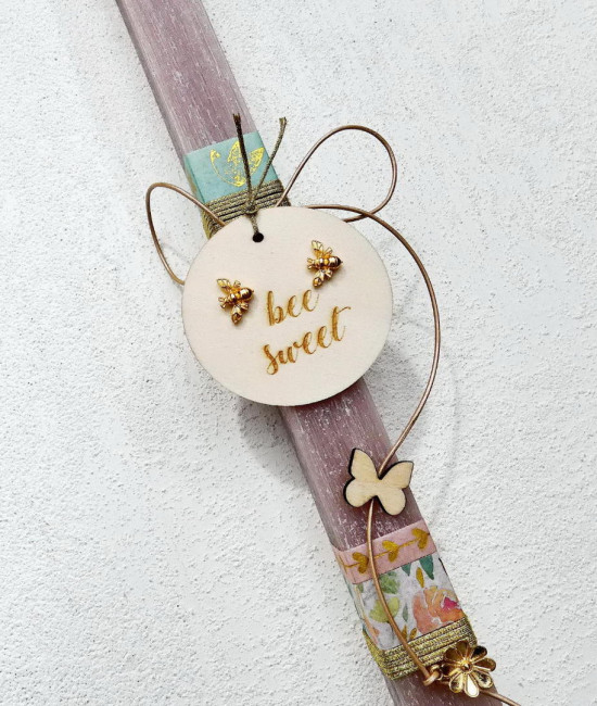 Easter Candle for women with earrings Bee Sweet