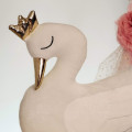 Set of Easter candle and cushion swan