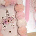 Set of Easter candle and photo frame unicorn