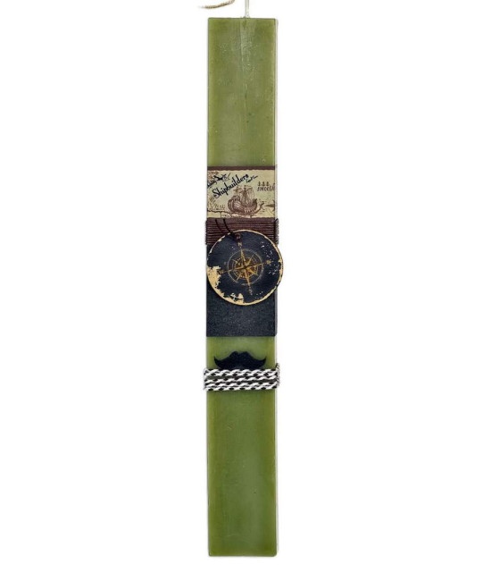 Easter candle for men Vintage Compass