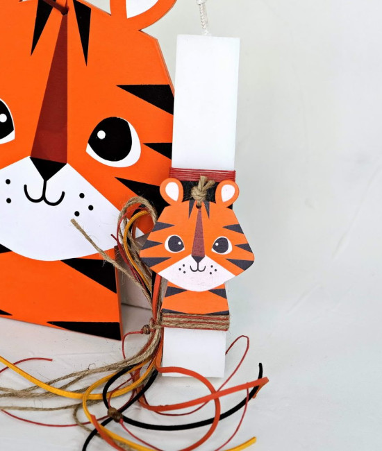 Σετ λαμπάδα με διακοσμητικό Little Tiger