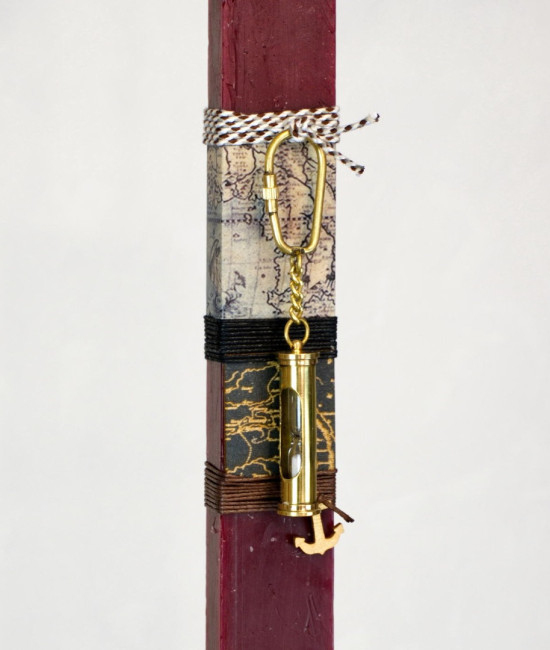 Easter Candle Marine Hourglass Men's Keyring 