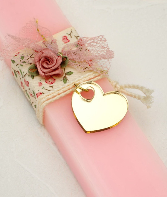 Set of 3 Romantic Easter Candle