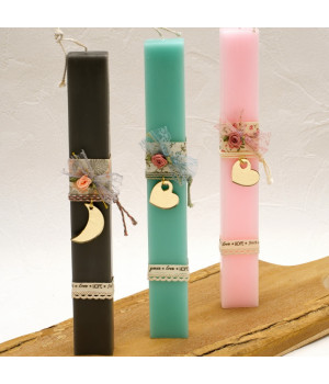 Set of 3 Romantic Easter Candle
