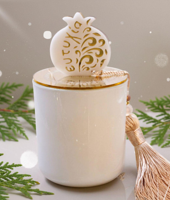 Scented 2026 Lucky Candle – With Lid & Pomegranate