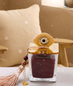 Square Scented 2026 Lucky Candle with Evil Eye