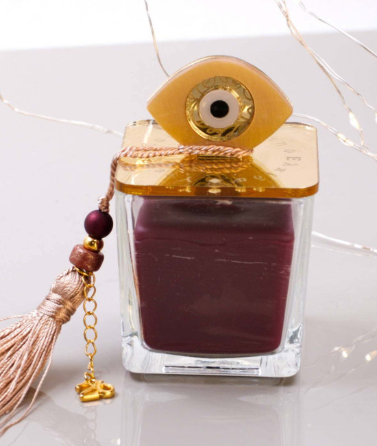 Square Scented 2026 Lucky Candle with Evil Eye Square Scented 2026 Lucky Candle with Evil Eye