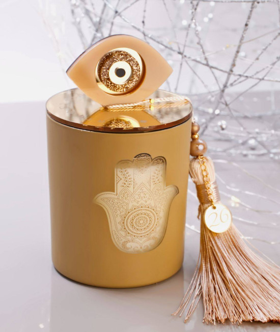 Scented 2026 Lucky Candle – With Lid & Evil Eye