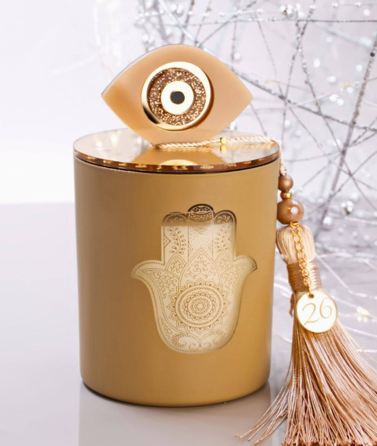 Scented 2026 Lucky Candle – With Lid & Evil Eye