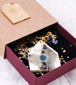 Γυναικείο Μπρελόκ Σπίτι: "Happy Home, Happy Life"