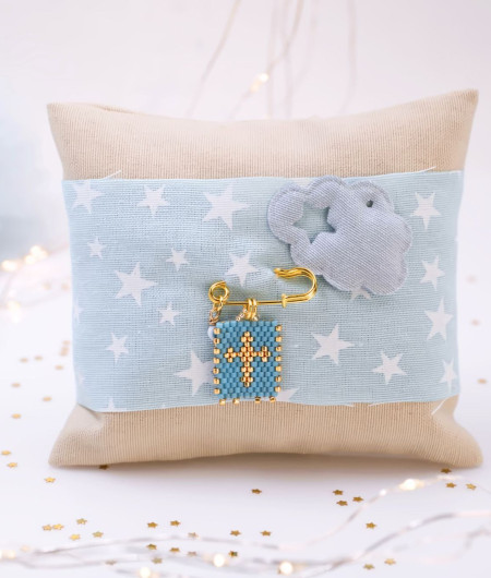 Μαξιλάρι Φυλαχτό για Νεογέννητο –  Σταυρός από Χάντρες Miyuki Μαξιλάρι Φυλαχτό για Νεογέννητο –  Σταυρός από Χάντρες Miyuki