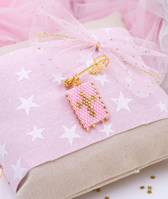 Μαξιλάρι Φυλαχτό για Νεογέννητο –  Σταυρός από Χάντρες Miyuki Μαξιλάρι Φυλαχτό για Νεογέννητο –  Σταυρός από Χάντρες Miyuki