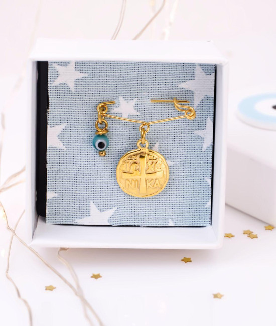 Χειροποίητο Φυλαχτό Παραμάνα με Κωνσταντινάτο – Ασήμι 925°