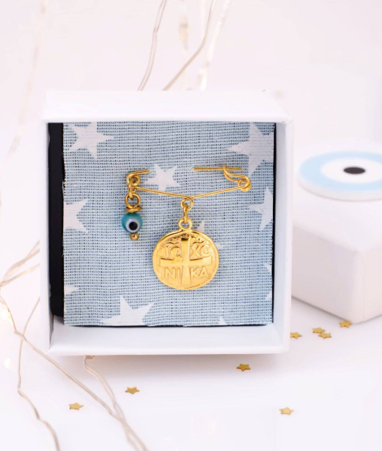 Χειροποίητο Φυλαχτό Παραμάνα με Κωνσταντινάτο – Ασήμι 925°