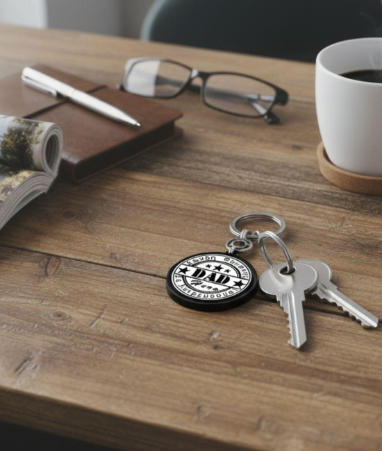 Personalized Men’s Lucky Keychain for Dad