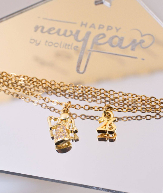 Lucky 2026 Necklace - Rhinestone Angel
