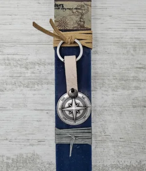 Compass Key Ring Easter Candle