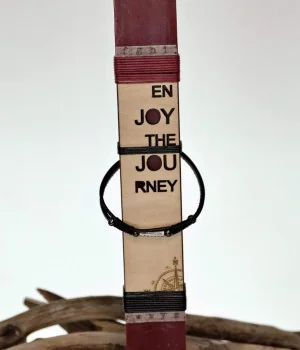 Easter candle for men with leather bracelet