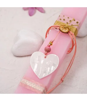 Women's Easter candle with Heart necklace