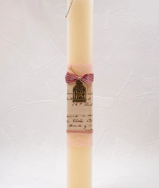 Metal cage Easter candle for Women