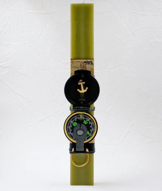 Military Compass Easter candle