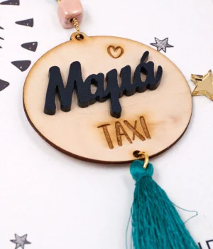 Γυναικείο γούρι αυτοκινήτου Μαμά TAXI