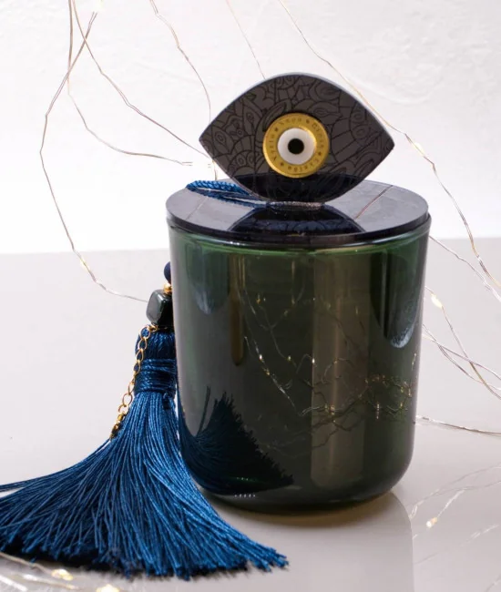 Scented 2026 Lucky Candle – With Lid & Evil Eye